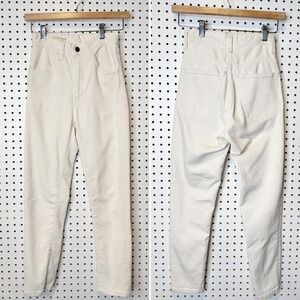 Imogene‎ & Willie | White High Waisted Straight Leg Jeans Handmade USA Sz. 23